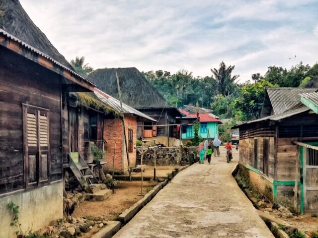 Suasana perkampungan tradisional Sibanggor Julu, Puncak Sorik Marapi, Mandailing Natal, Sabtu (2/3/2024) | Reza Anggi Riziqo
