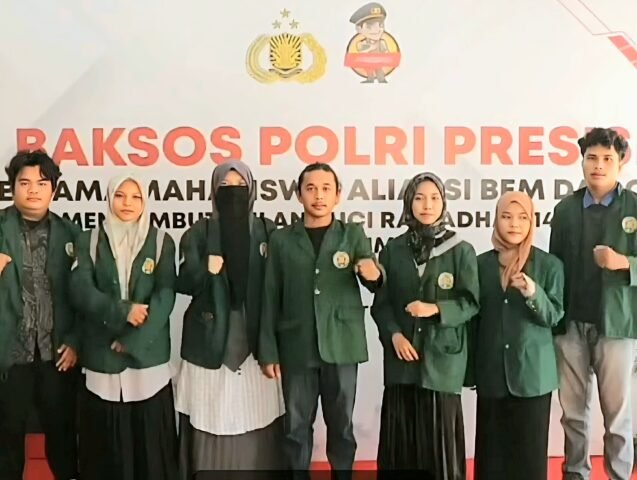 Perwakilan BEM USU saat berterima kasih dan mengapresiasi kegiatan baksos Polri Presisi di Kantor Polda Sumut, tangkapan layar diambil dari unggahan Instagram @polressamosir, Jumat (07/03/2025). I Mila Audia Putri