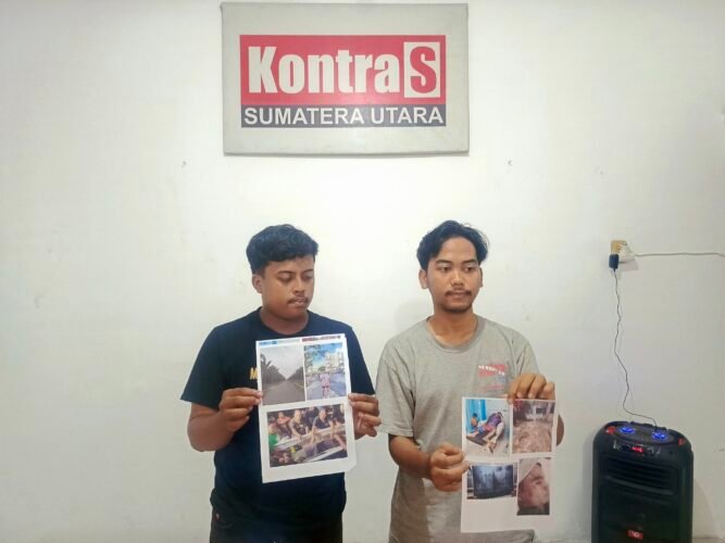 Bukti dokumentasi olah Tempat Kejadian Perkara (TKP) pada Konferensi Pers di Sekretariat KontraS Sumut, Senin (17/03/2025). | Muhammad Rifqy Ramadhan Lubis