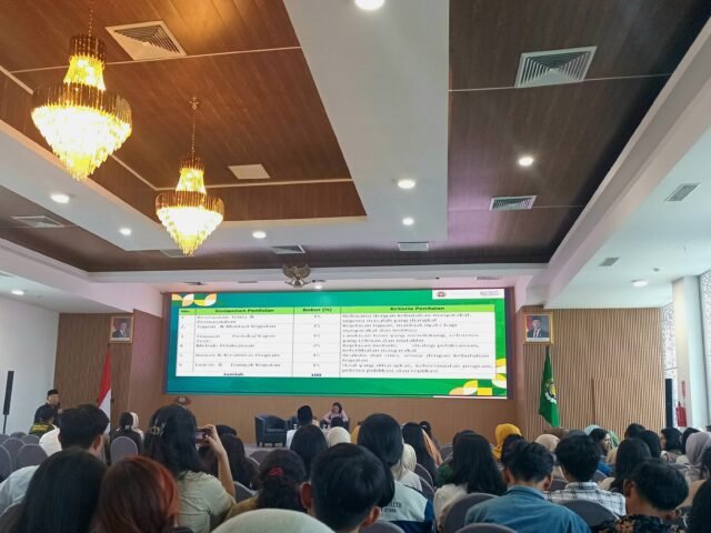 Sesi pemaparan materi dalam pelatihan MKWK di ruang DLCB USU, Selasa (30/9/2025). | Firda Elisa