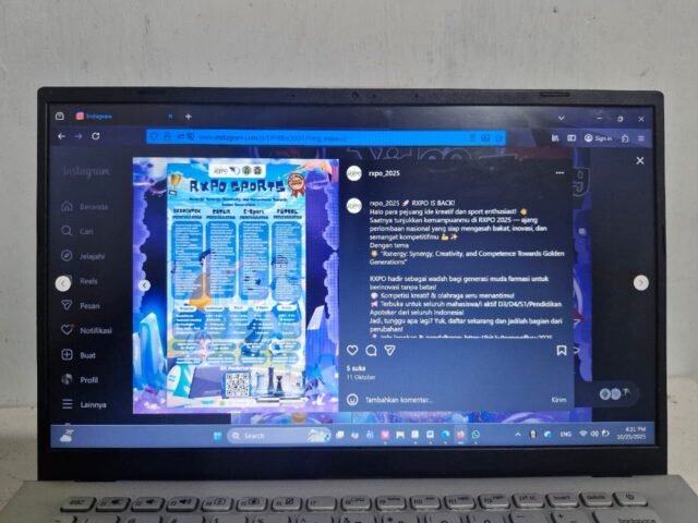 Flyer lomba RXPO Farmasi USU 2025 di akun Instagram @rxpo_2025, Sabtu (25/10/2025).| Susy Simanungkalit