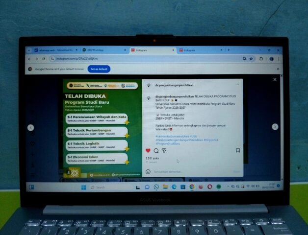 Flyer pembukaan program studi baru USU Tahun Ajaran 2026/2027 di akun Instagram @dir.pengembanganpendidikan, Selasa (8/2/2026). | Iyusarah Pakpahan