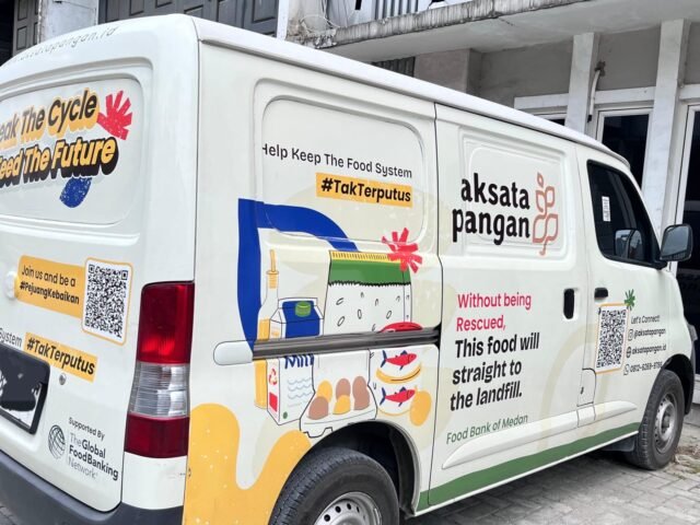 Minivan penyelamat makanan melalui gerakan #TakTerputus di Kota Medan, (28/4/2026). | Putri Salwa Assyifa